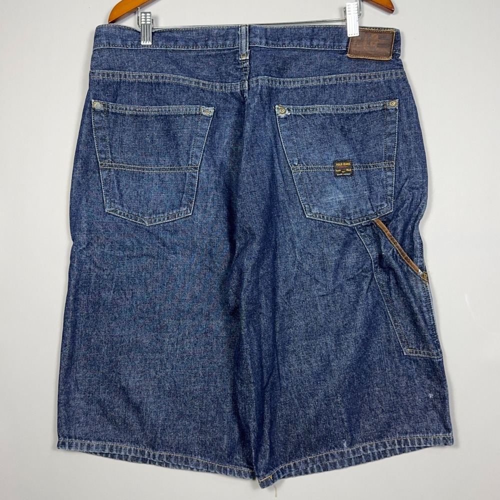 Polo‎ Jeans Co Carpenter Y2K Baggy Shorts Mens Size 38 Dark Denim C-5 Skate